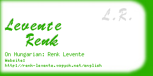 levente renk business card
